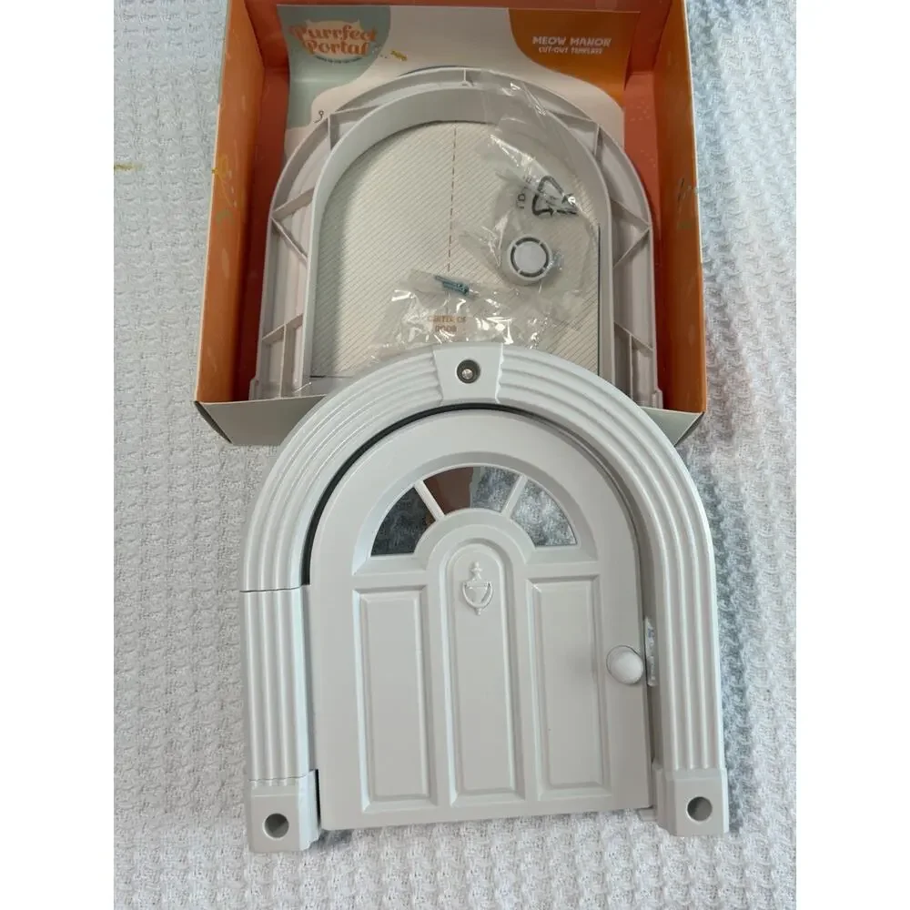 Purrfect Portal Cat Door Interior Cat Door Easy Installation NEW Open Torn Box